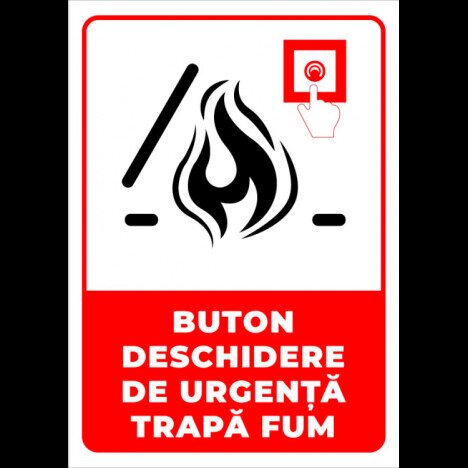 Semn pentru buton deschidere de urgenta trapa pentru fum